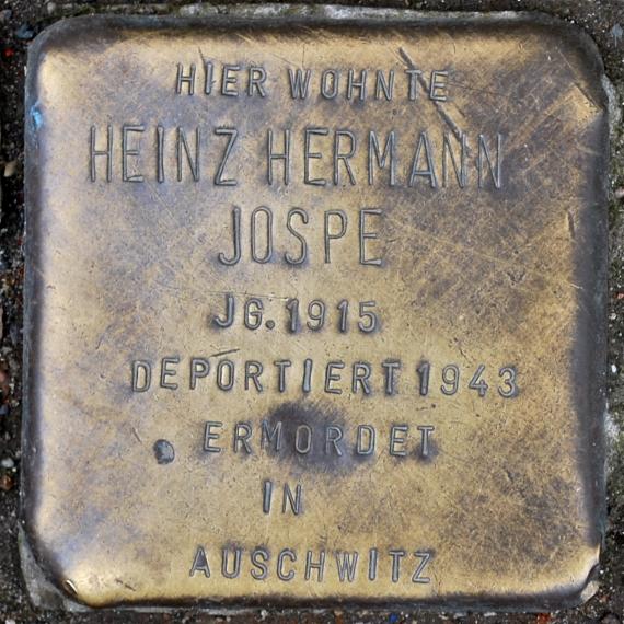 Stolperstein Heinz Hermann Jospe Liebenwalder Straße 40 0033