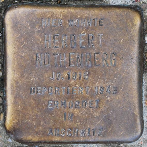 Stolperstein Herbert Nothenberg Liebenwalder Straße 38 0037