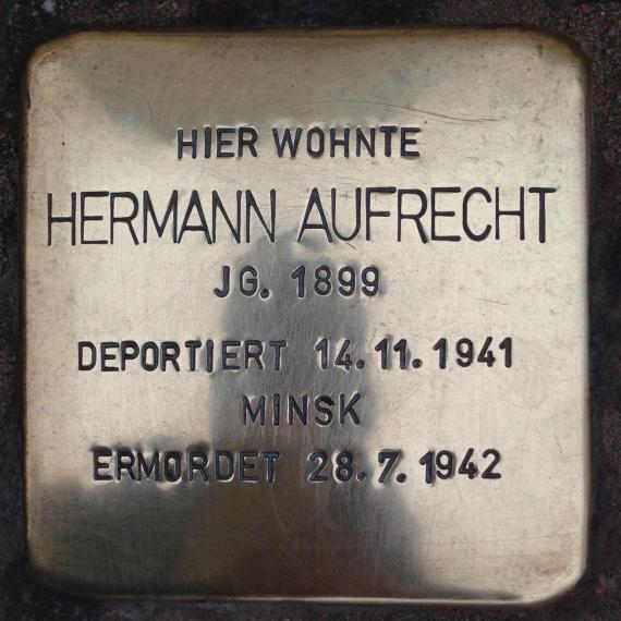 Stolperstein Hermann Aufrecht Eichenstraße 16 1479