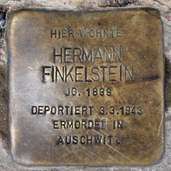 Stolperstein Hermann Finkelstein Hussitenstraße 6 0125