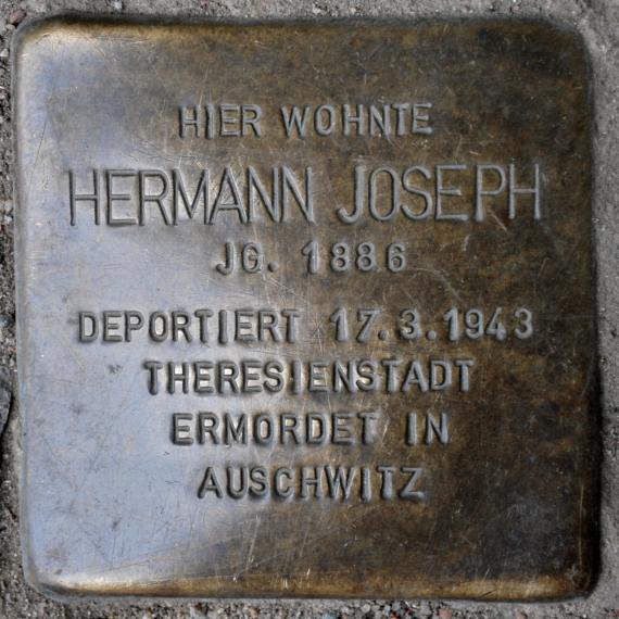 Stolperstein Hermann Joseph Neue Hochstraße 10 0117