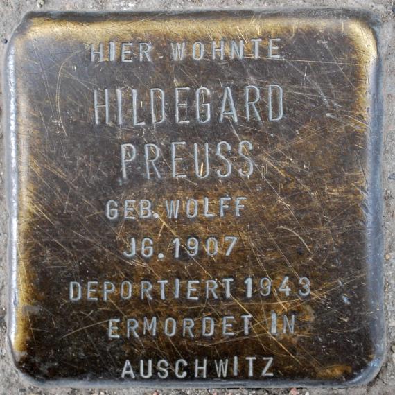 Stolperstein Hildegard Preuss Eulerstraße 21 0068