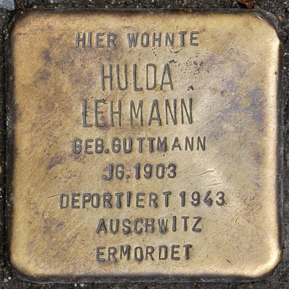 Stumbling Stone Hulda Lehmann Liebenwalder Straße 16 0021