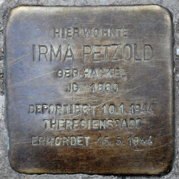 Stolperstein Irma Petzold Ackerstraße 83–84 0120