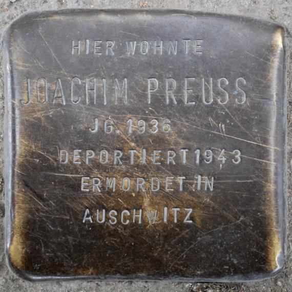 Stolperstein Joachim Preuss Eulerstraße 21 0070