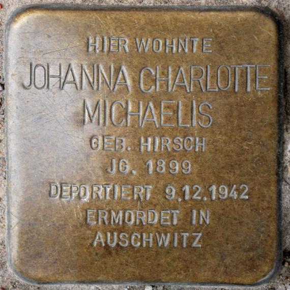 Stolperstein Johanna Charlotte Michaelis Reinickendorfer Straße 28 0103