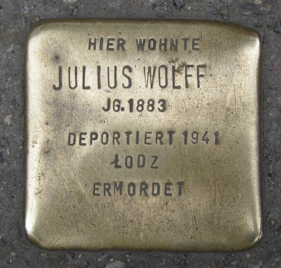 Stolperstein Müllerstr 23a Julius Wolff