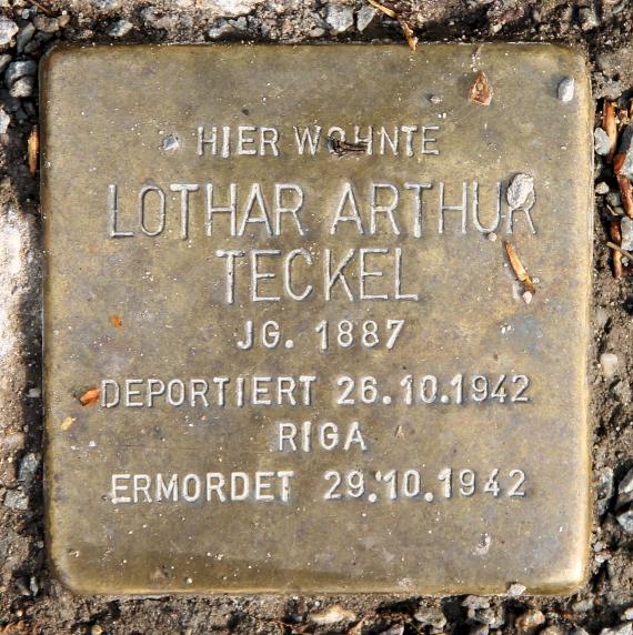Stolperstein Mahnkopfweg 11 (Willst) Lothar Arthur Teckel