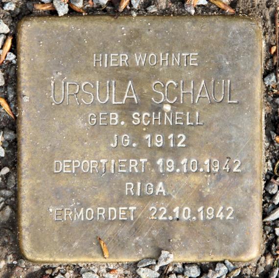 Stolperstein Mahnkopfweg 11 (Willst) Ursula Schaul