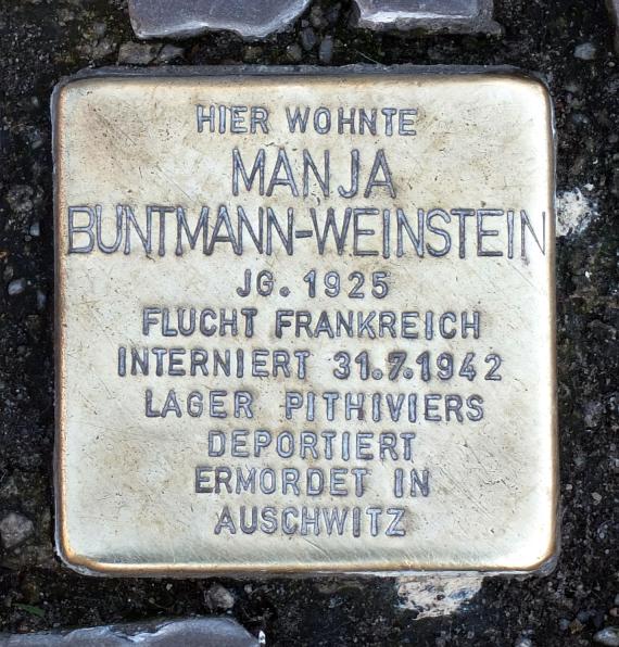 Stolperstein Manja Buntmann-Weinstein