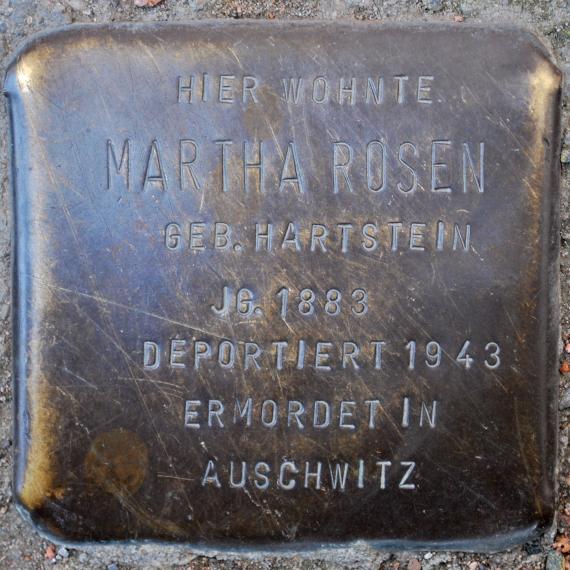 Stolperstein Martha Rosen Bellermannstraße 79-80 0062
