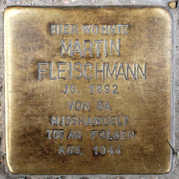 Stolperstein Martin Fleischmann Stockholmer Straße 28 0084