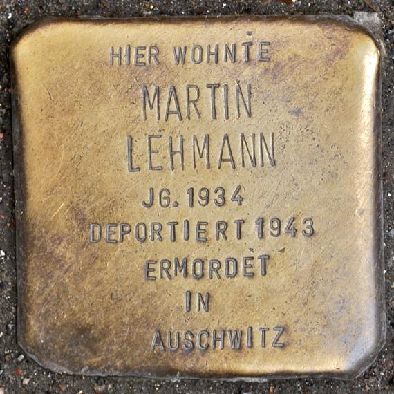 Stumbling Stone Martin Lehmann Liebenwalder Straße 16 0025
