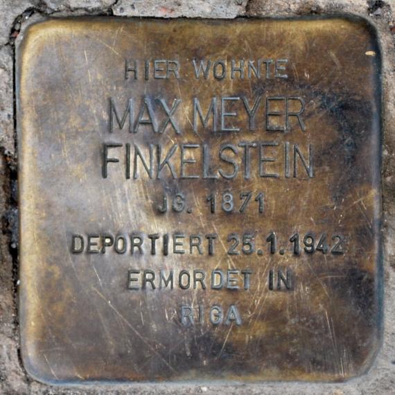 Stolperstein Max Meyer Finkelstein Hussitenstraße 6 0124
