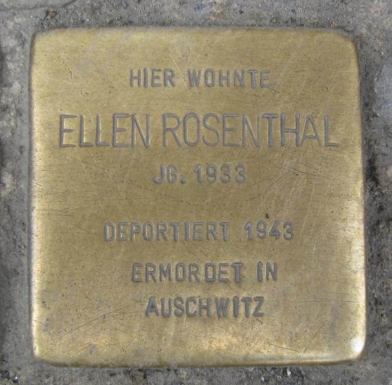Stumbling Stone Neue Schönhauser Str 12 Ellen Rosenthal