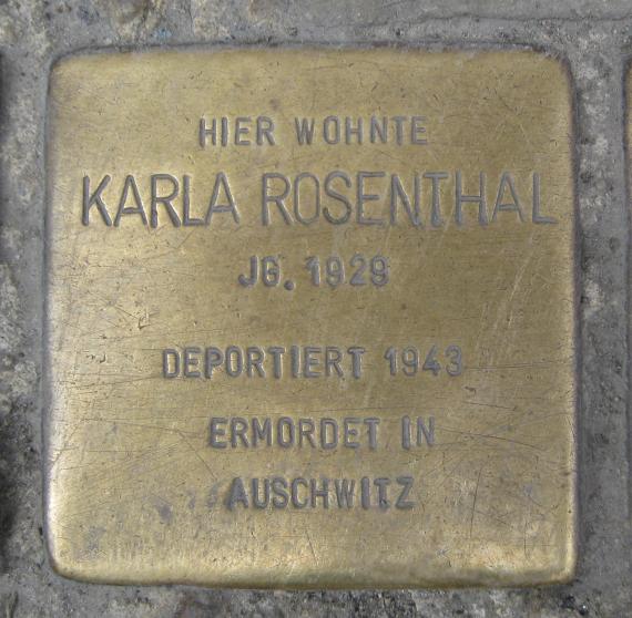 Stumbling Stone Neue Schönhauser Str 12 Karla Rosenthal