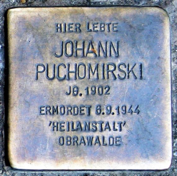 Stolperstein Oranienburger Str 285 (Witt) Johann Puchomirski