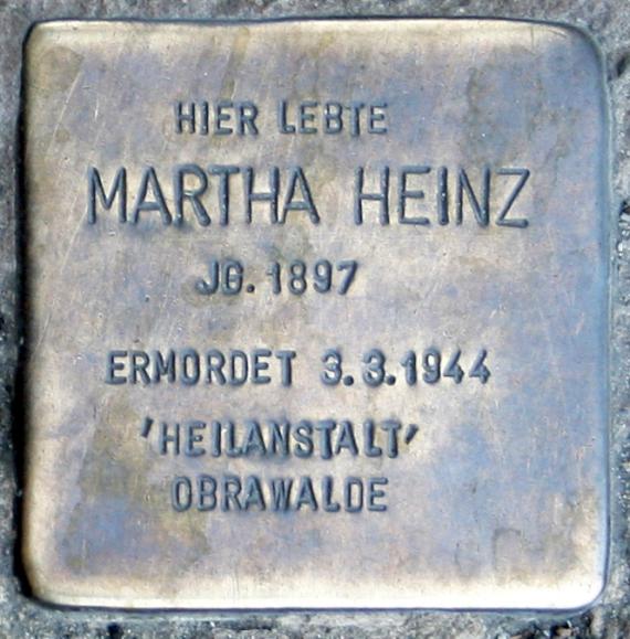 Stumbling Stone Oranienburger Str 285 (Witt) Martha Heinz
