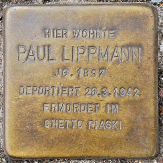 Stumbling Stone Paul Lippmann Ruheplatzstraße 14 0076