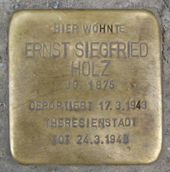 Stumbling Stone Rochstr 1 Ernst Siegfried Holz
