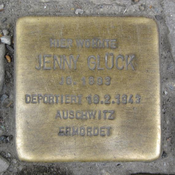Stolperstein Rosa Luxemburg Str 18 Jenny Glück
