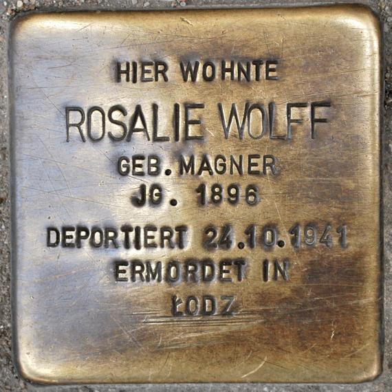 Stolperstein Rosalie Wolff Hochstraße 20 0107
