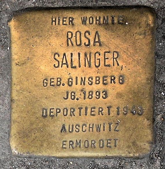 Stumbling Stone Rosenthaler Str 39 (center) Rosa Salinger