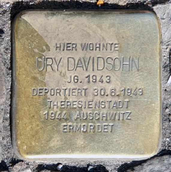 Stolperstein Rosenthaler Str 40 (Mitte) Ury Davidsohn2