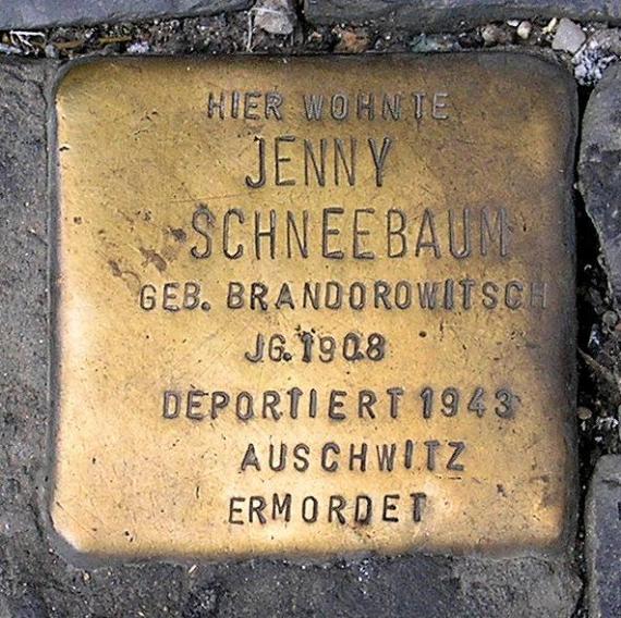Stumbling Stone Rosenthaler Str 40 41 (Mitte) Jenny Schneebaum