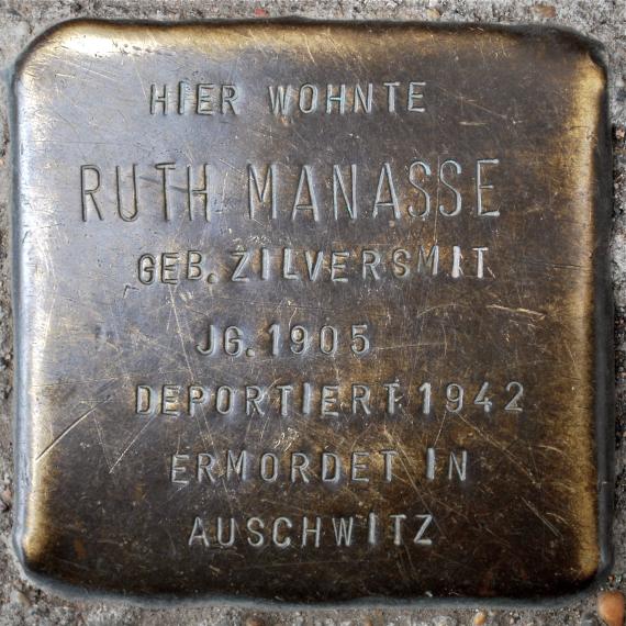 Stolperstein Ruth Manasse Eulerstraße 25 0077