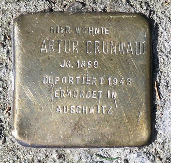 Stolperstein Schulenburgring 2 (Templ) Artur Grunwald
