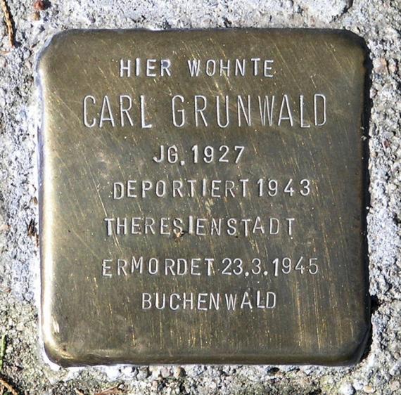 Stolperstein Schulenburgring 2 (Templ) Carl Grunwald