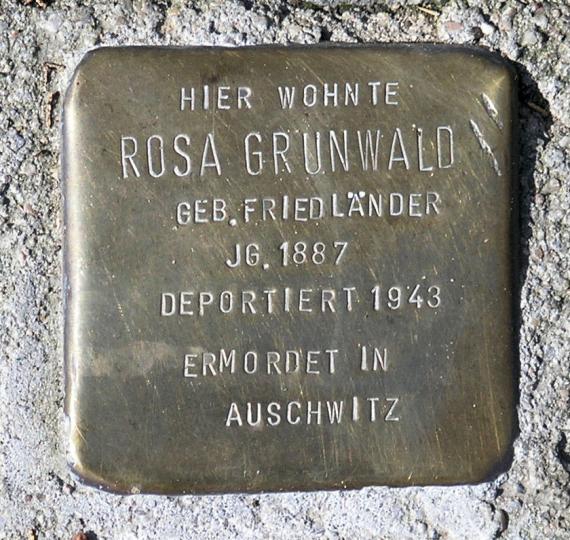 Stolperstein Schulenburgring 2 (Templ) Rosa Grunwald