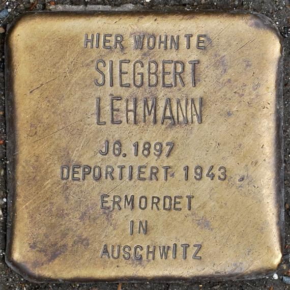 Stumbling Stone Siegbert Lehmann Liebenwalder Straße 16 0020