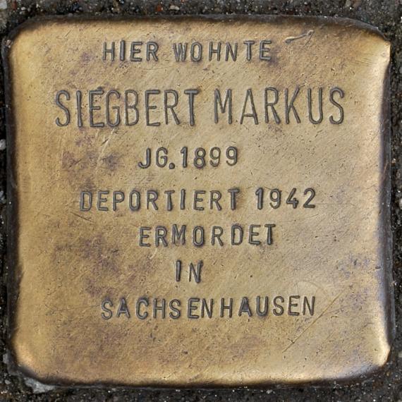 Stolperstein Siegbert Markus Liebenwalder Straße 16 0023