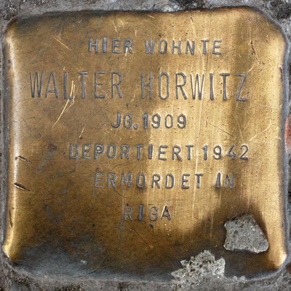Stolperstein Walter Horwitz Badstraße 61 0050