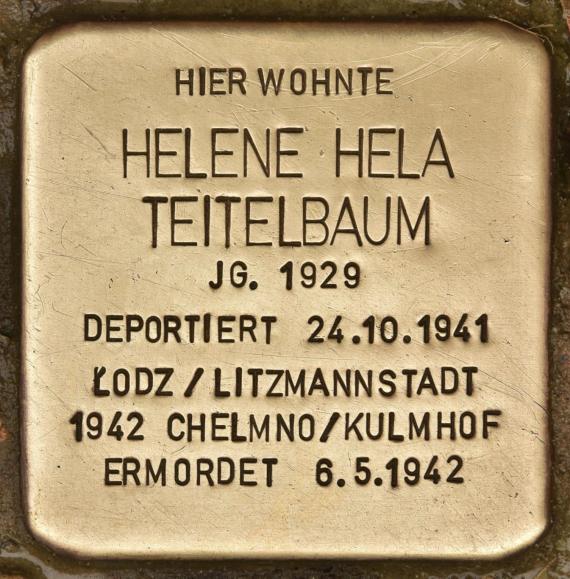 Stumbling Stone for Helene Hela Teitelbaum (Berlin)