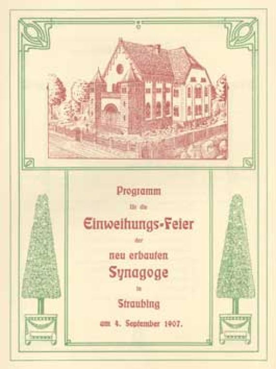 Einladung zur Einweihung der Synagoge aus dem Jahr 1907