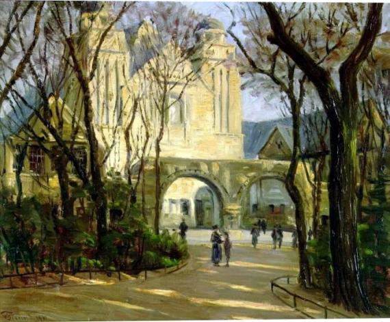 Synagoge Friedberger Anlage,Gemälde von Wilhelm Freund (1860–1937)